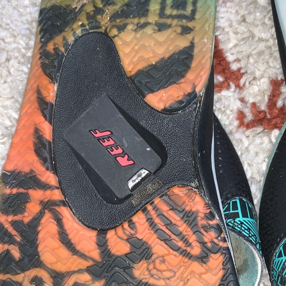 Reef- Mick Fanning Sandals- Bottle Opener FlipFlop- Men 9- Turquoise/Pink/Navy - Picture 7 of 11